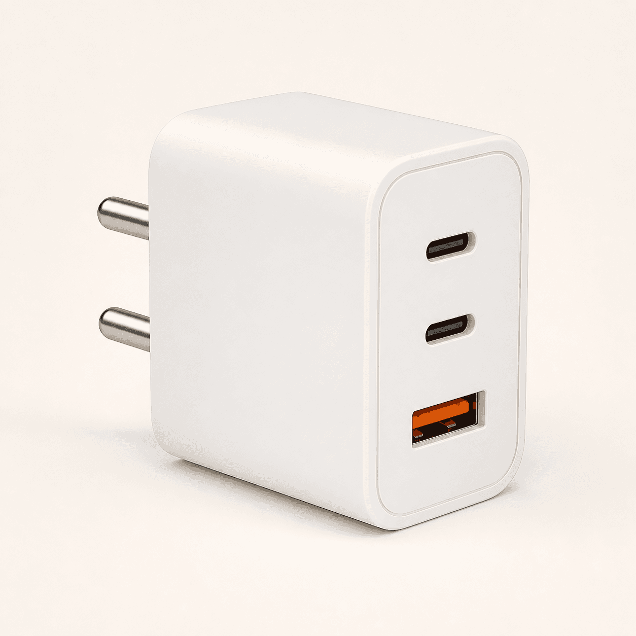 Compact Multiport Wall Charger - White